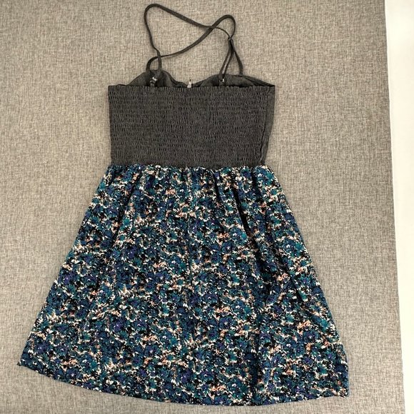 Johnny Martin Dress Spaghetti Straps Zipper Front Gray Teal Blue Small‎ Stretch - Picture 12 of 15